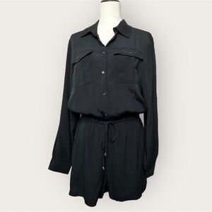 Yumi Kim Black Long Sleeve Romper